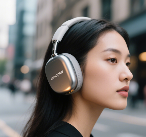 melopaw Bluetooth Headphones Over Ear, 65H Playtime and 6 EQ Music Modes with Microphone,HiFi Stereo Foldable Lightweight Wireless Headset,Deep Bass for Home Office Cellphone PC Etc.(White)